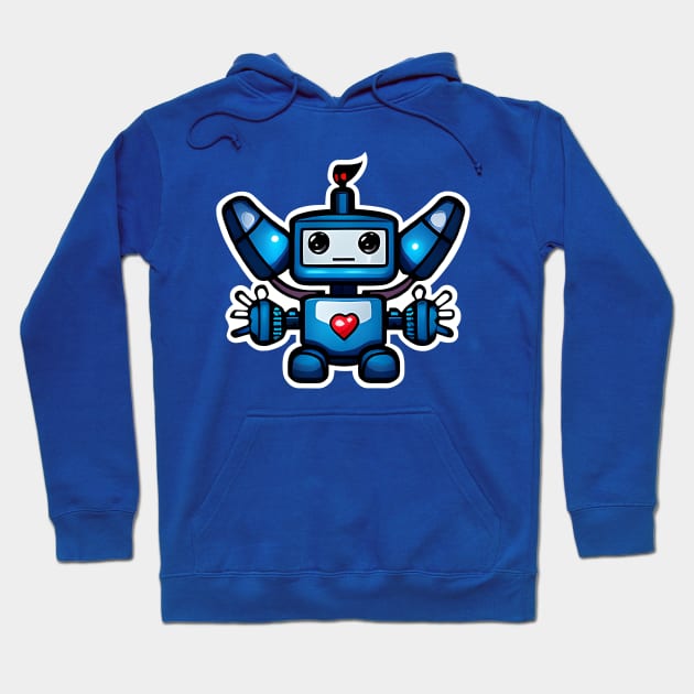 Robo Looking For A Heart & Love Hoodie by Art by Nabes